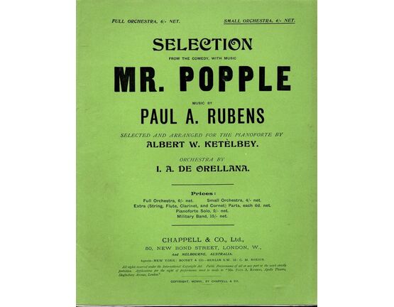 7979 | Mr Popple (of Ippleton) - Selection from the Comedy with Music - For small Orchestra