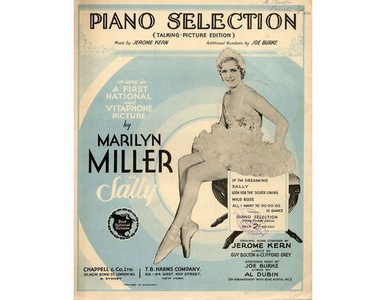 7979 | Sally - Piano Selection (Talking Picture Edition) from A first national and Vitaphone Picture as sung by Marilyn Miller