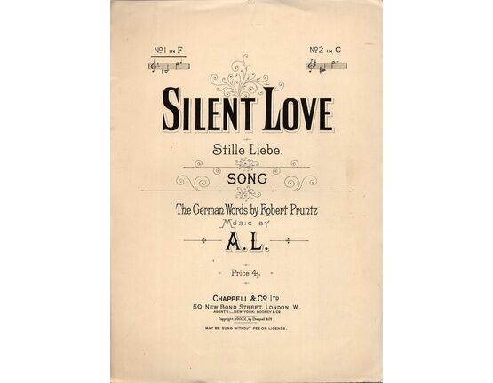 7979 | Silent Love (Stille Liebe) - Song - In Key of F major for Lower Voice