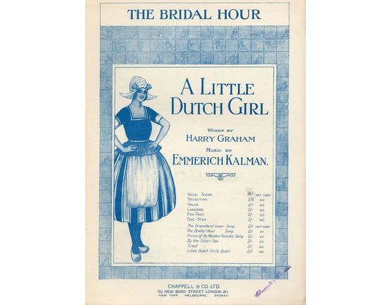 7979 | The Bridal Hour - From "A Little Dutch Girl" - Song for Piano and Voice