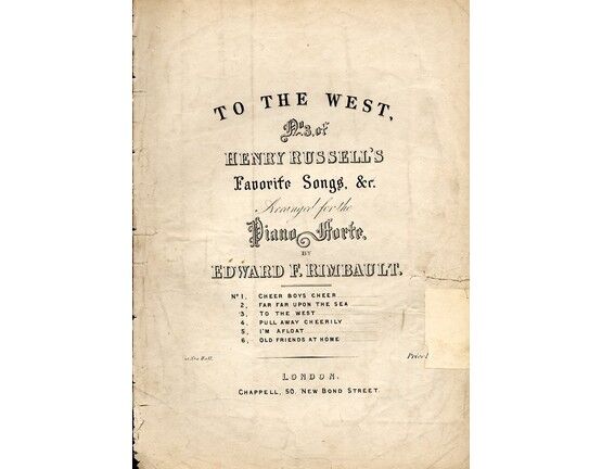 7979 | To the West - Piece No. 3 of Henry West's Favorite Songs - With Piano Accompaniment