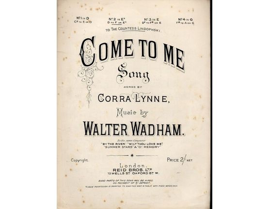7982 | Come to Me - Song - In the key of E flat major