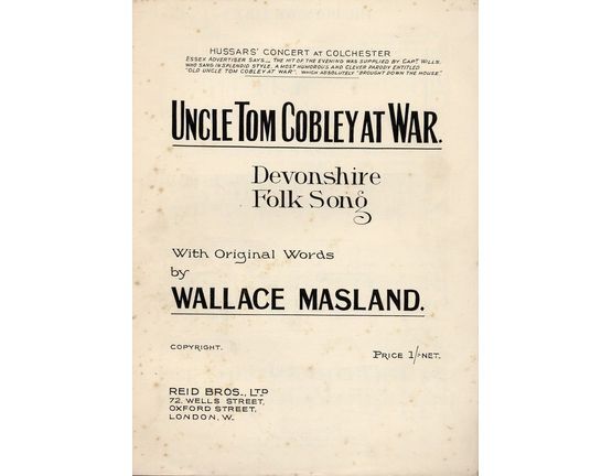 7982 | Uncle Tom Cobley at War - Devonshire Folk Song with original words  - (The original War Horse?!)