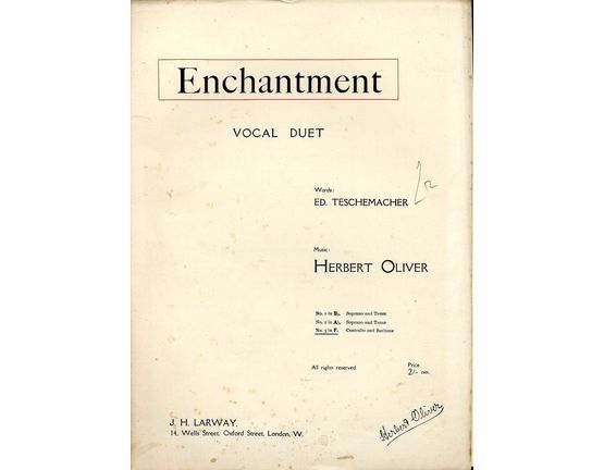 7987 | Enchantment - Vocal Duet - No. 3 in key of F for Contralto and Baritone