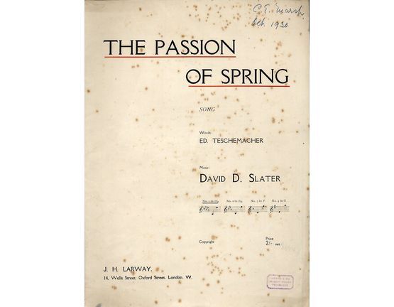 7987 | The Passion Of Spring - Song for Low Voice in the Key of D flat