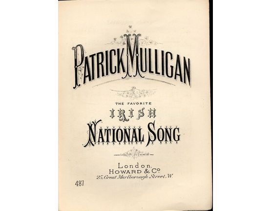 7992 | Patrick Mulligan - The Favourite Irish National Song -  Howard & Co edition No. 487