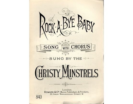 7992 | Rock a bye Baby - The Popular lullaby Song - As Sung by Christy Minstrels