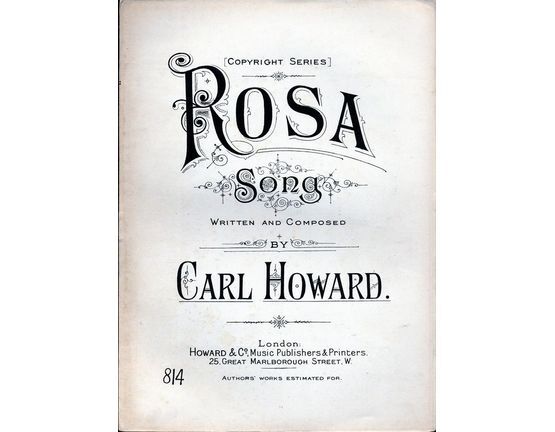 7992 | Rosa - Song - Hopwood & Crew copyright series No. 814