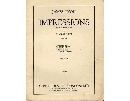 8001 | Impressions - Suite of Four Pieces for Pianoforte - Op. 94