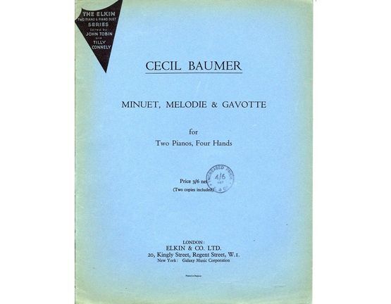 8023 | Minuet, Melodie & Gavotte - For Two Pianos, Four Hands - The Elkin Two Piano & Piano Duet Series