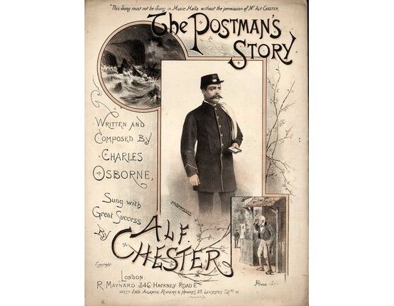 8046 | The Postman's Story - Written and Composed by Charles Osborne - Sung with Great Success by Alf Chester - Song