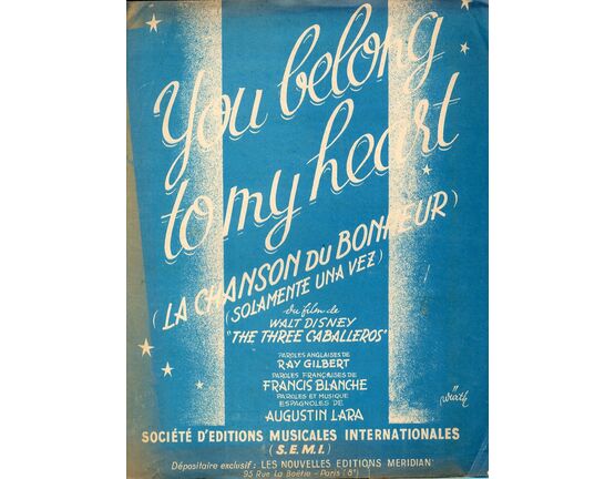 8945 | You Belong to My Heart - Walt Disney "The Three Caballeros" - Song (French text)