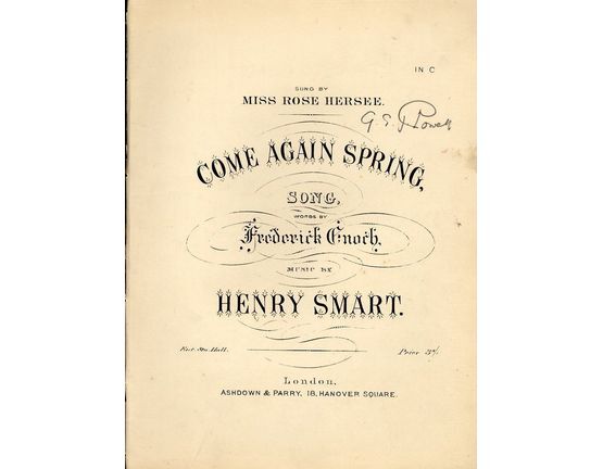 8049 | Come Again Spring - Song - As sung by Miss Rose Hersee