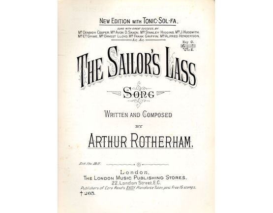 8064 | The Sailor's Lass - Song as sung by Great Success by Mr Denbigh Cooper, Mr Avon D. SAxon, Mr Stanley Higgins, Mr J. Hudsmith, Mr Ed Grime, Mr Ernest l