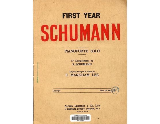8069 | First Year Schumann - For Pianoforte Solo  - 17 Compositions