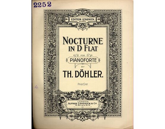 8069 | Nocturne in D Flat - for Piano - Edition Lengnick No. 2252