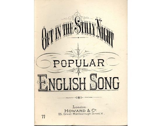 8074 | Oft in the Stilly Night - Popular English Song - Howard & Co Edition No. 77