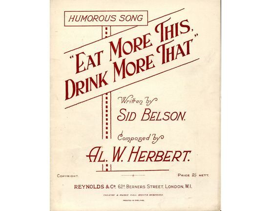 8098 | Eat More This, Drink More That - Humorous Song