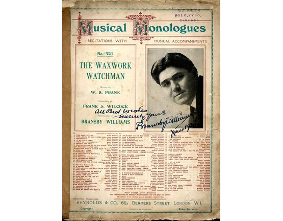 8098 | The Waxwork Watchman - As performed by Bransby Williams - The Musical Monologues Series No. 321