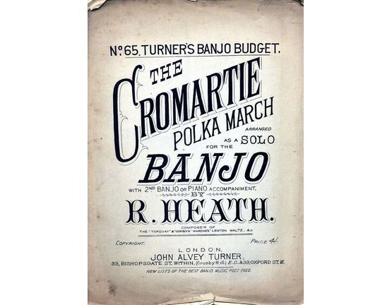 8110 | The Cromartie Polka March - Arranged as a Banjo Solo with Second Banjo or Piano Accompaniment. - No. 65 from the Turners Banjo Budget