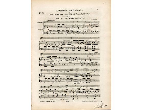 8116 | Koenigs Journal - No. 59 - For Cornet a Pistons/Piano