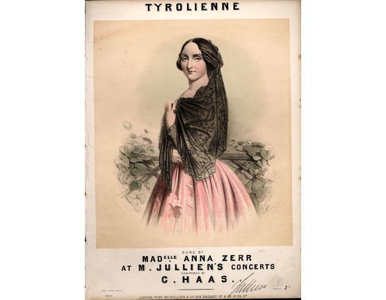 8116 | 'Through Meadows Green ' - Tyrolienne as sung by Madelle. Anna Zerr at M. Jullien's Concerts - Plate No. 1625