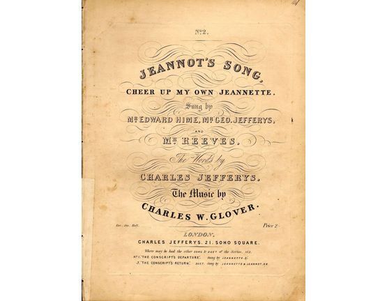 8124 | Jeannot's Song (Cheer up my own Jeannette) - Sung by Mr Edward Hime, Mr Geo. Jefferys and Mr Reeves