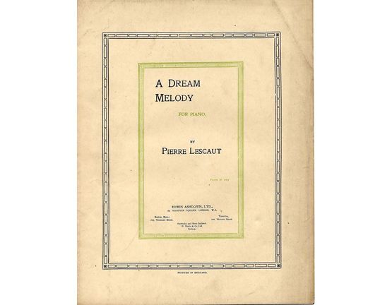 8158 | A Dream Melody - For Piano