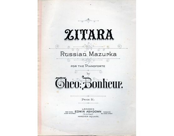 8158 | Zitara - Russian Mazurka for the Pianoforte