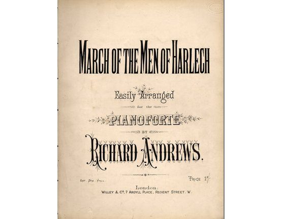 8160 | March of The Men of Harlech - Easily arranged for Pianoforte