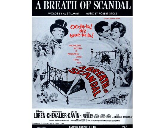 8167 | A Breath of Scandal - Song from the picture 'A Breath of Scandal' - Featuring Sophia Loren, Maurice Chevalier and John Gavin incoroporating Angela Lan