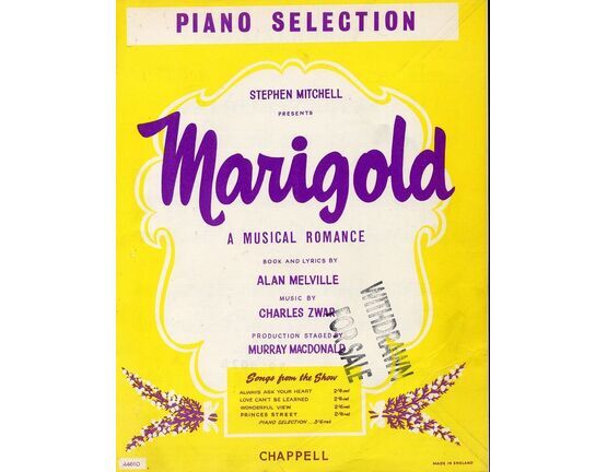 8167 | 'Marigold' A Musical Romance - Piano Selection