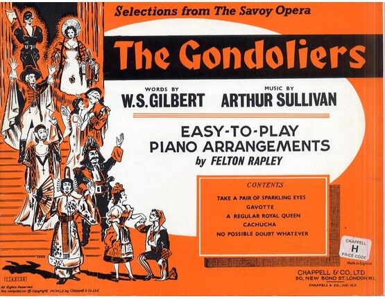 8167 | The Gondoliers - Selections From The Savoy Opera - Easy to Play Piano Arrangements