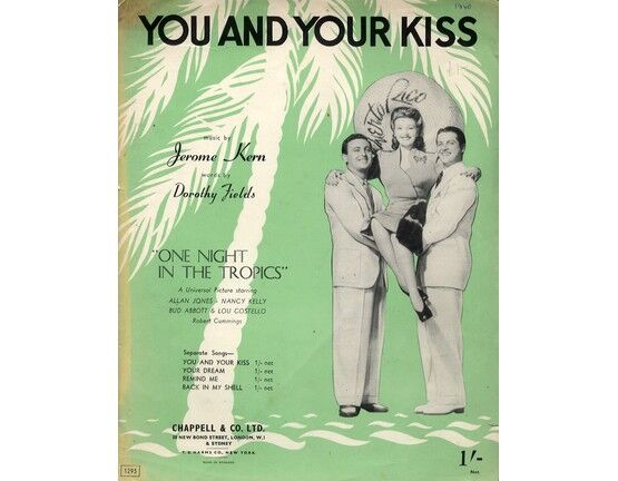 8167 | You and Your Kiss - From "One Night in the Tropics" - Featuring Nancy Kelly