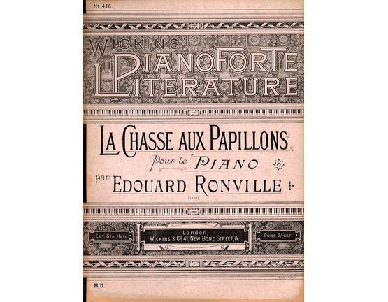 8174 | La Chasse aux Papillons - Pour le Piano - Wickins Pianoforte Literature Series No. 416