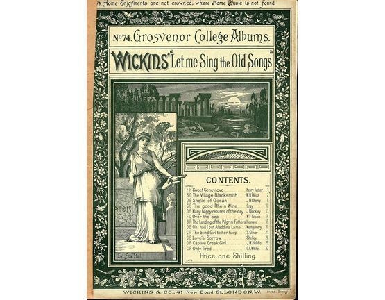 8174 | No. 74 Grosvenor College Albums - Wickins' Let me Sing the Old Songs