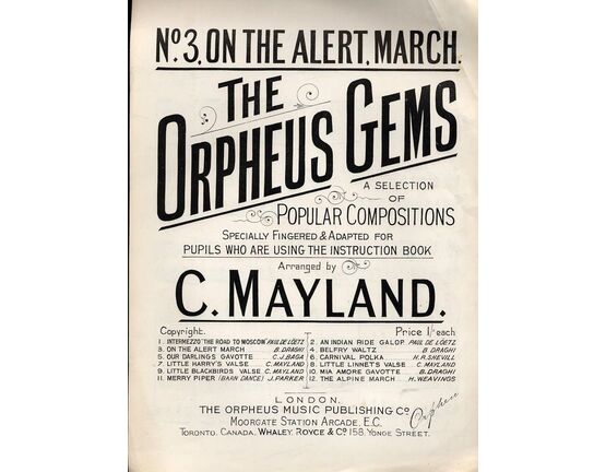 8186 | On The Alert March - The Orpheus Gems Series No. 3