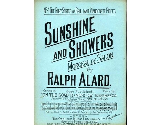 8186 | Sunshine and Showers (Morceau de Salon) - No. 4 from 'The Ruby Series of Brilliant Pianoforte Pieces for Concert or Drawing Room'