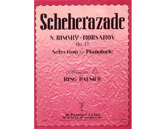 8190 | Korsakov - Scheherazade - Op. 35 - Selection for Pianoforte