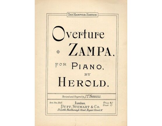 8192 | Zampa Overture - For Piano - The Hanover Edition