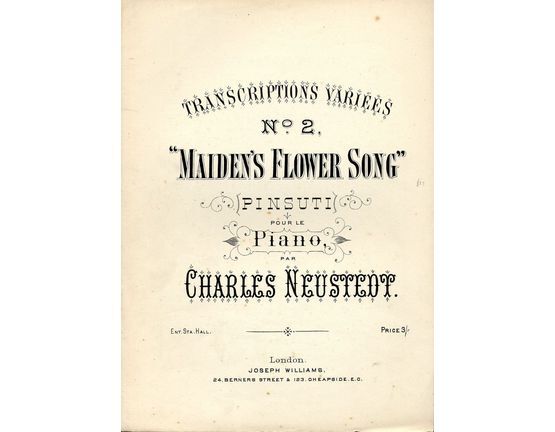 8194 | Maidens Flower Song de Pinsuti - Transcriptions Variees No. 2