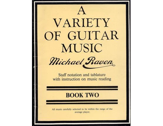 8218 | A Variety of Guitar Music - Book 2 - Staff notation and tablature with instruction on music reading
