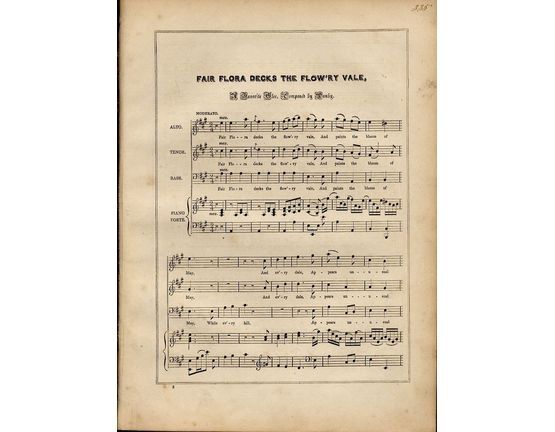 8230 | Fair Flora Decks the Flow'ry Vale - A favorite Glee for three voices (Alto, Tenor, Bass) - No. 3 of the Musical Treasury
