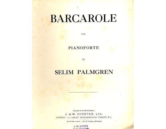 8241 | Barcarole for the Pianoforte
