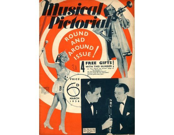8261 | Musical Pictorial - Round and Around Issue! - March 1936 - Featuring Mike Riley and Eddie Farley