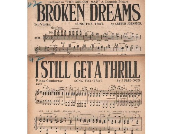 8284 | DANCE BAND with Vocals:- (a) BROKEN DREAMS- Song Fox-Trot   (b) I STILL GET A THRILL- Song Fox-Trot