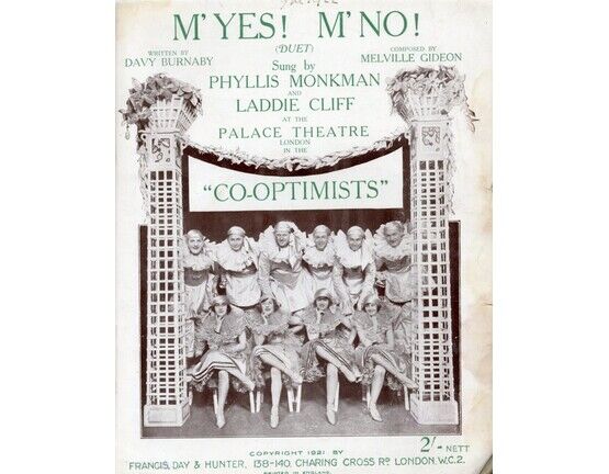 8284 | M'Yes! M'No! - Duet Song - Sung by Elsa Macfarlane at the Palace Theatre in the 'Co-Optimists'