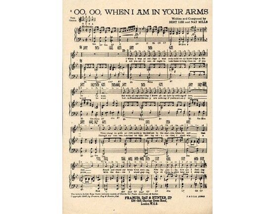 8284 | Oo, Oo, When I am in Your Arms - Song