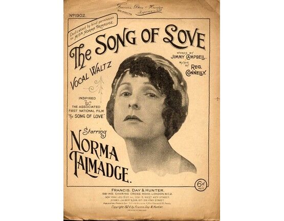 8284 | The Song of Love - Vocal Waltz inspired by the associated first national Film "The Song of Love" - Featuring Norma Talmadge