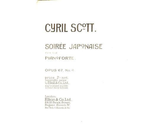 8291 | Soiree Japonaise for the Pianoforte - Op. 67 No. 4